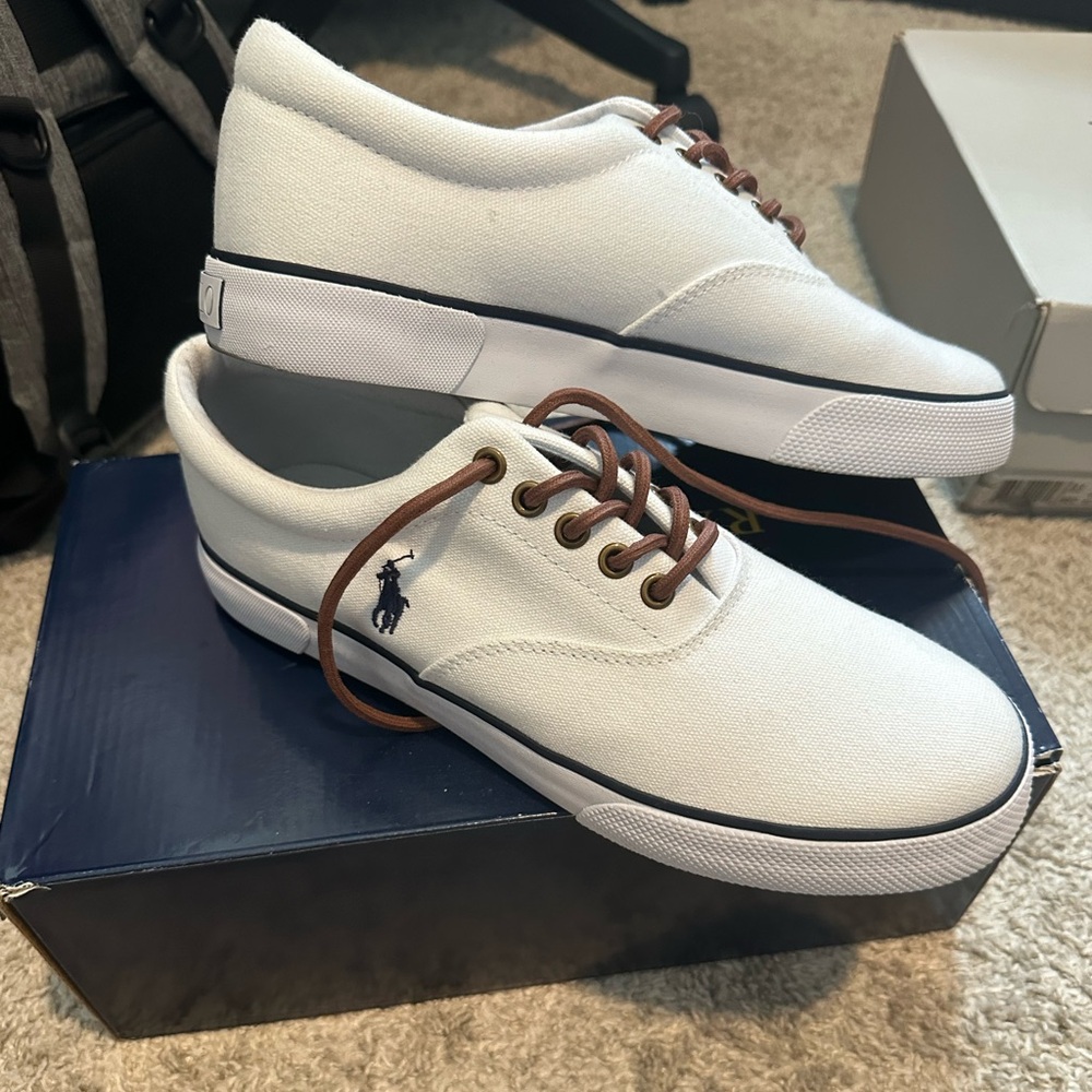Polo Ralph Lauren White Forestment II-SK-VLC Canvas Shoes